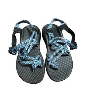 Chaco Z Women’s Sandals Blue Geometric Strappy Sandals Size 9